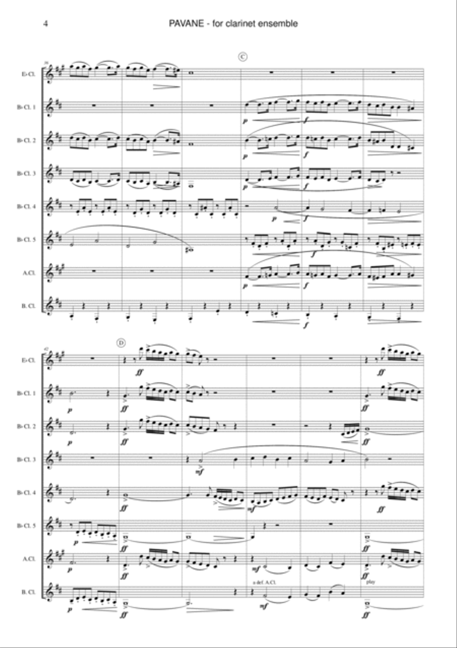 Pavane, op. 50 Woodwind Ensemble scores gallery preview page 4