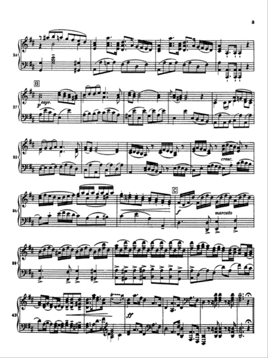 Stamitz: Concerto in D Major, Op. 1 Piano Solo scores gallery preview page 3