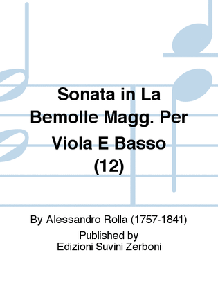 Sonata in La Bemolle Magg. Per Viola E Basso (12)