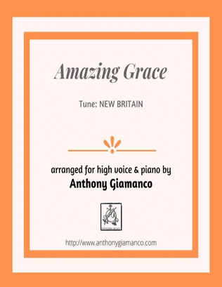 Book cover for Amazing Grace (high voice and piano)