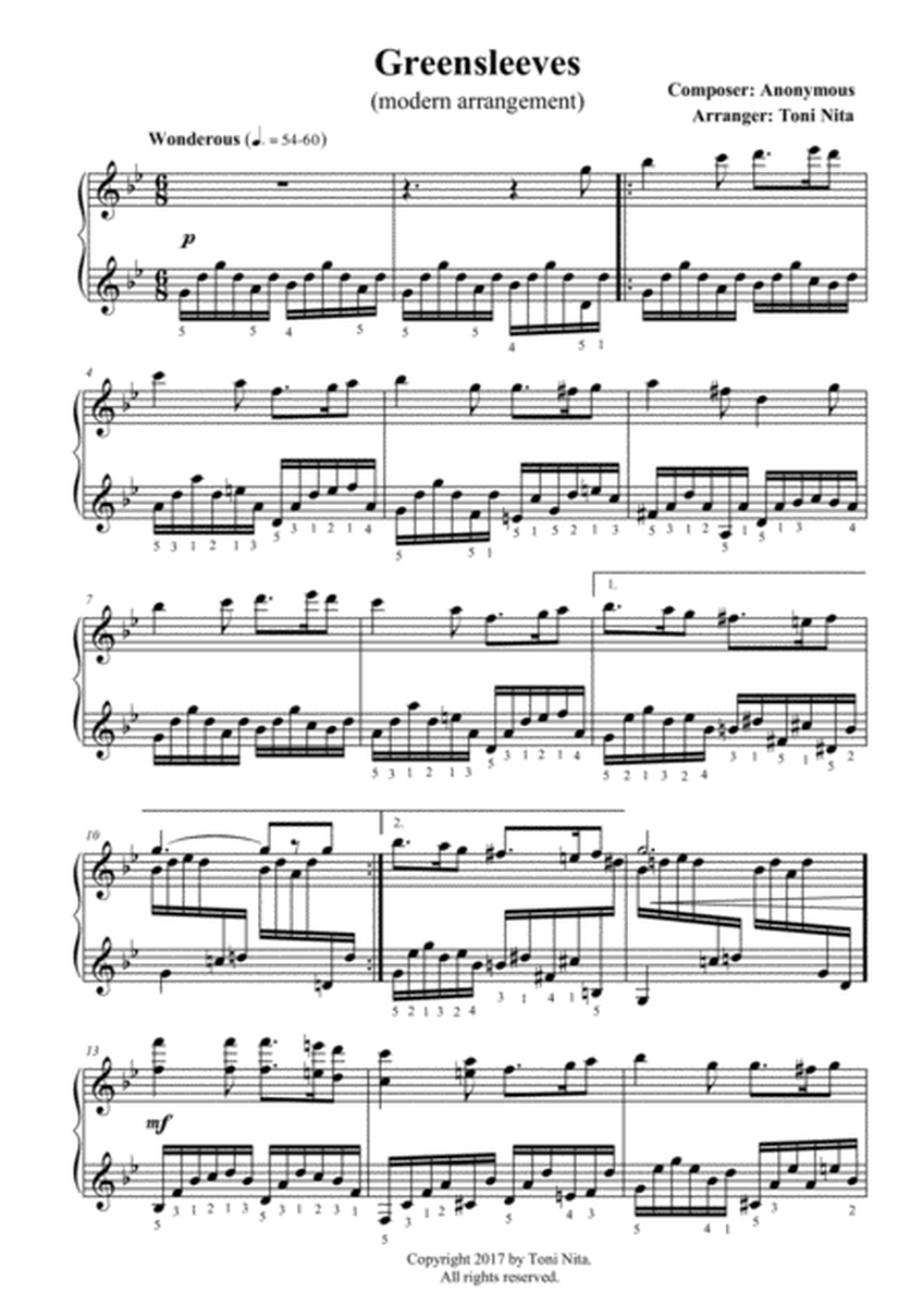 Greensleeves (modern piano arrangement) image number null