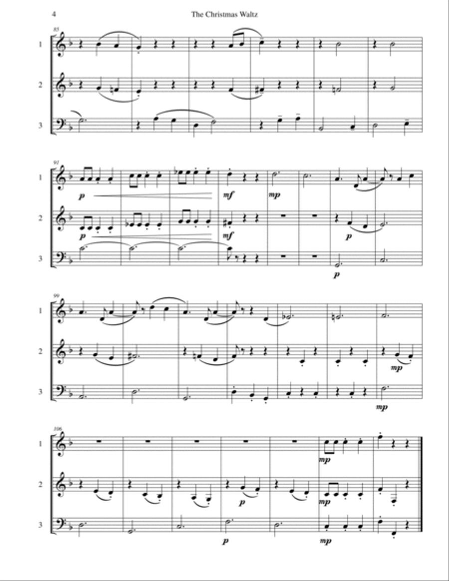The Christmas Waltz Viola scores gallery preview page 5