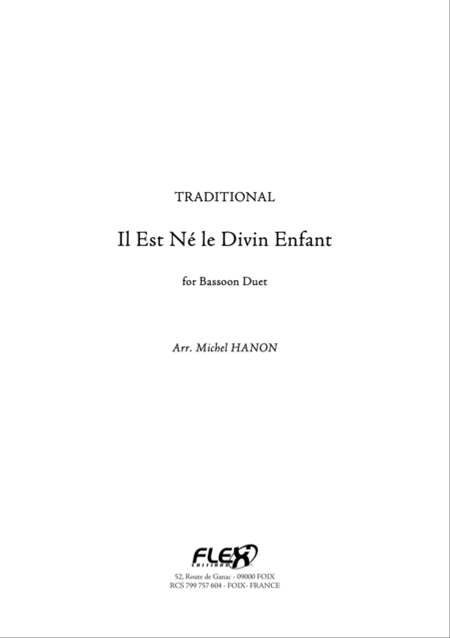 Il Est Ne le Divin Enfant Woodwind Duet scores gallery preview page 1