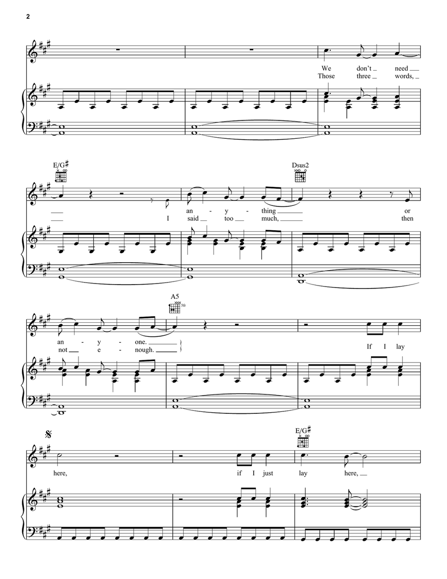 Chasing Cars Acoustic Guitar scores gallery preview page 2