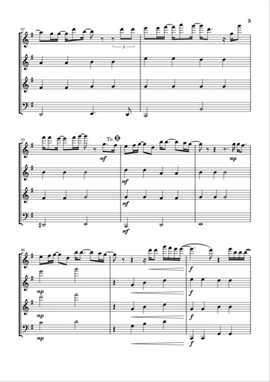 Carried Away Woodwind Quartet scores gallery preview page 4
