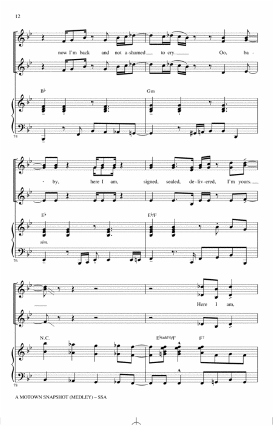 A Motown Snapshot (Medley) SSA scores gallery preview page 11