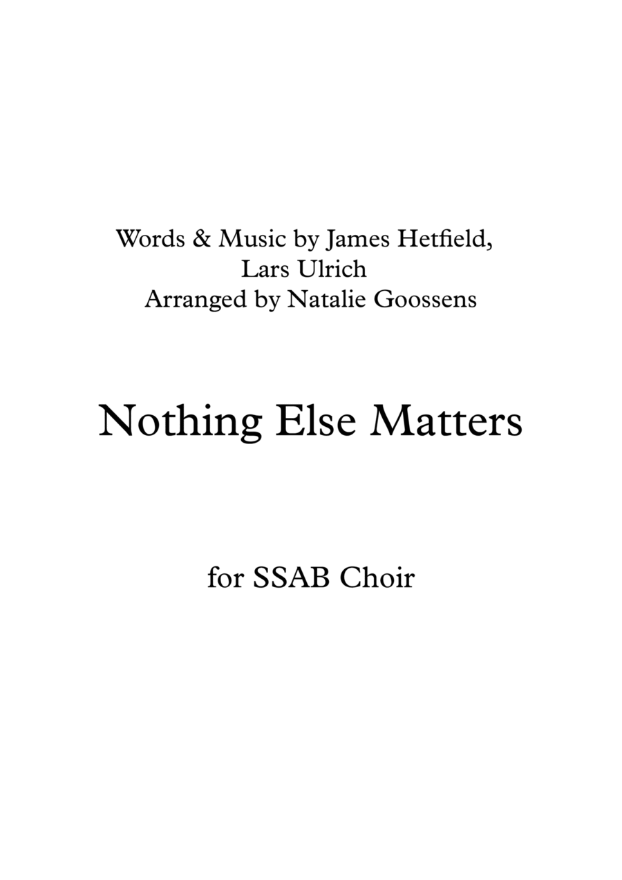 Nothing Else Matters 3-Part scores gallery preview page 1
