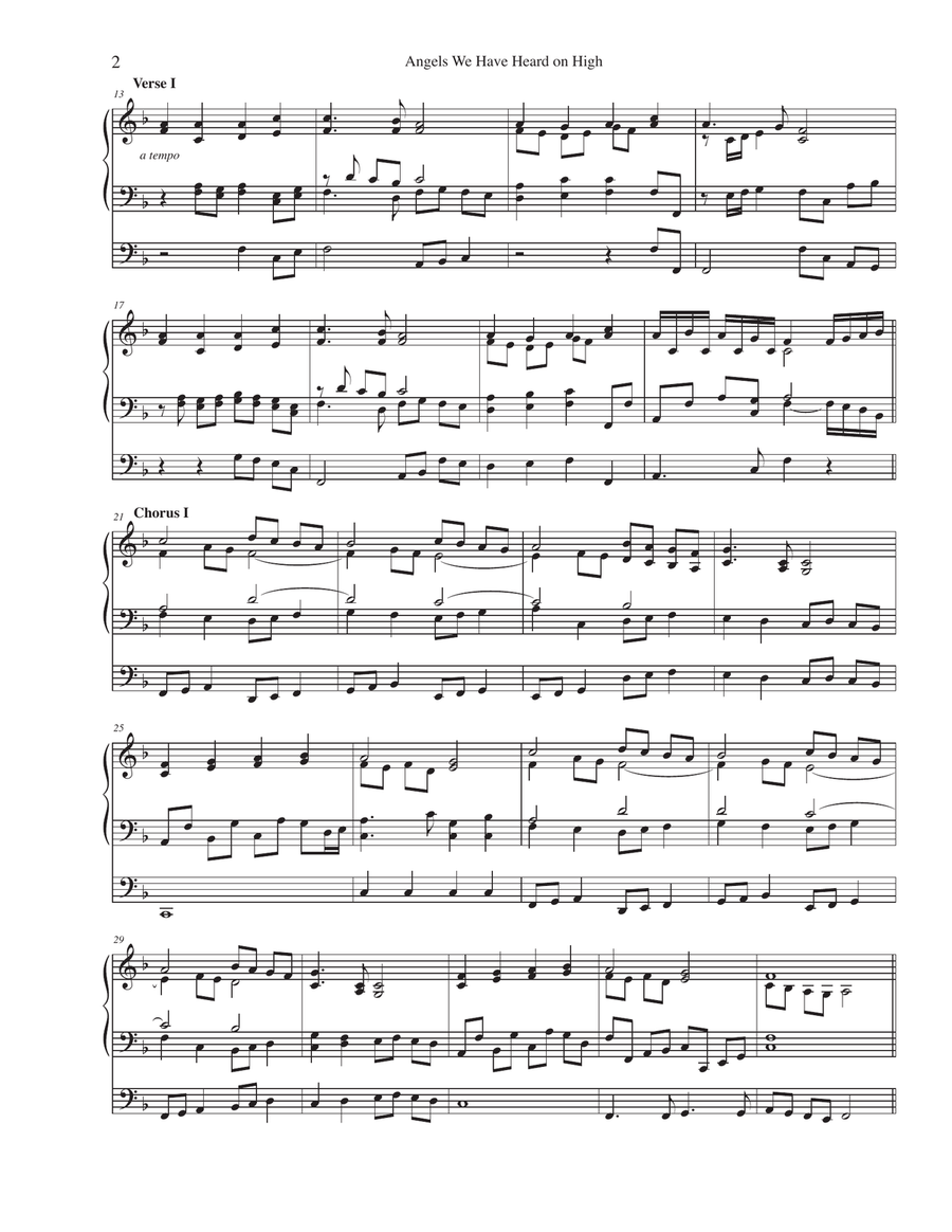 Angels We Have Heard on High (organ accompaniment) Organ Accompaniment scores gallery preview page 2
