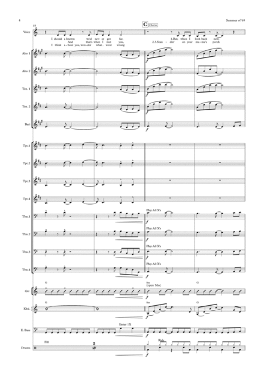 Summer Of '69 Jazz Ensemble scores gallery preview page 4
