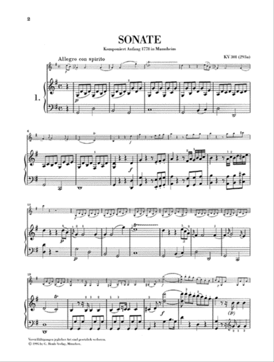 Sonatas for Piano and Violin – Volume I Violin Solo scores gallery preview page 3