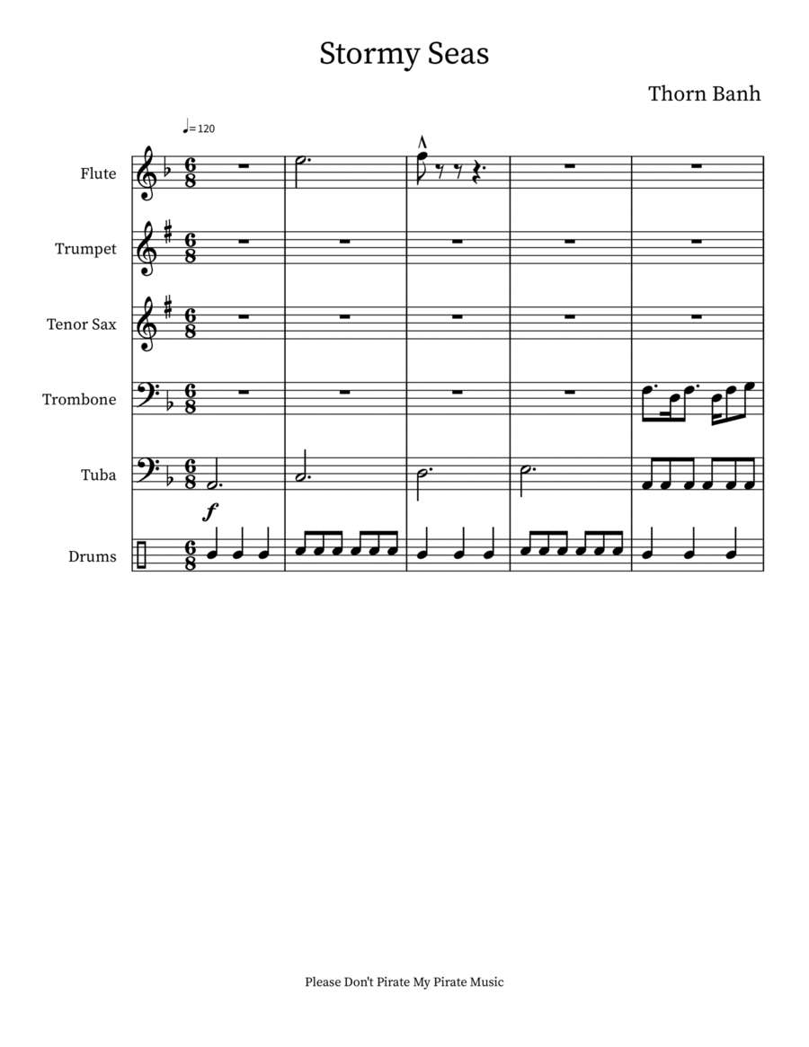 Stormy Seas Stormy Seas Small Ensemble scores gallery preview page 1