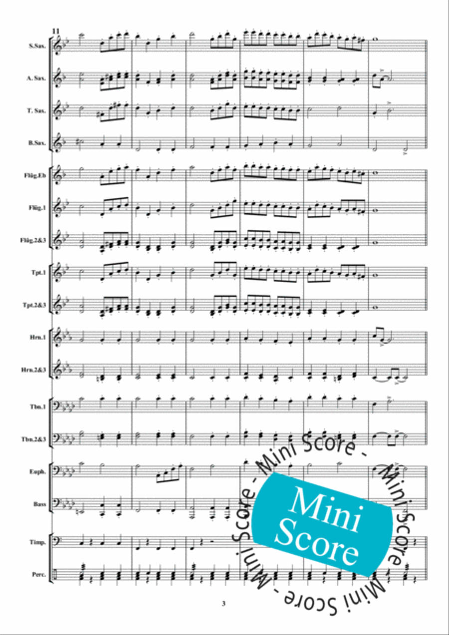 Danse des Sauvages Fanfare Band scores gallery preview page 9