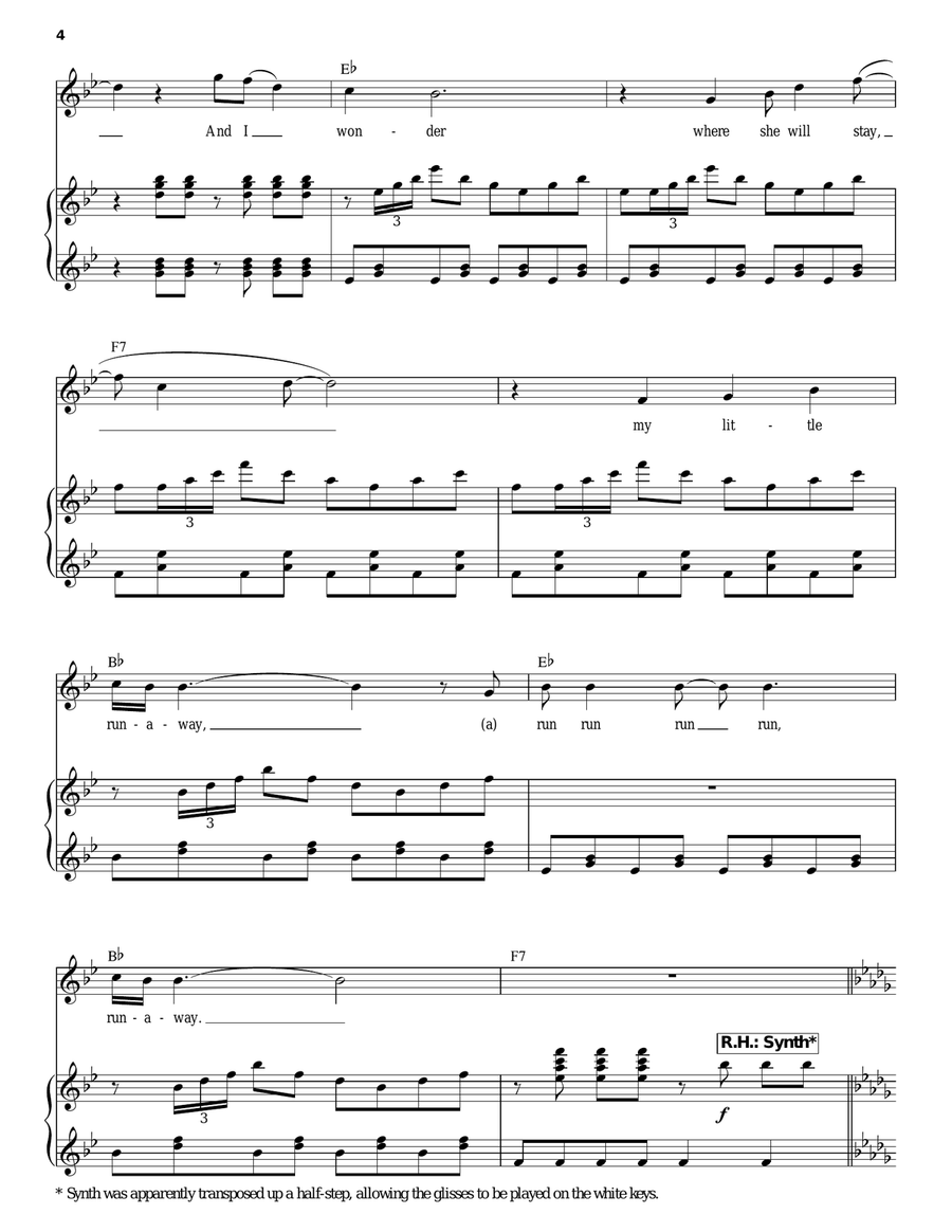 Runaway Piano, Vocal scores gallery preview page 4
