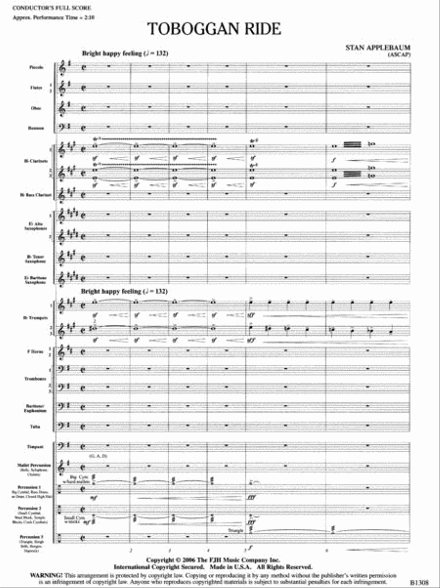 Toboggan Ride Concert Band scores gallery preview page 2