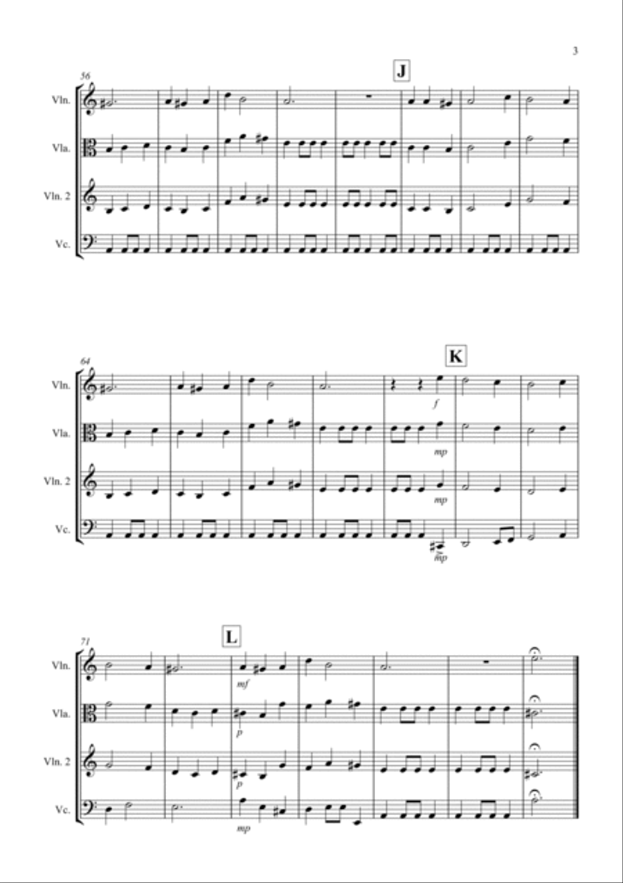 Coventry Carol for String Trio String Trio scores gallery preview page 3
