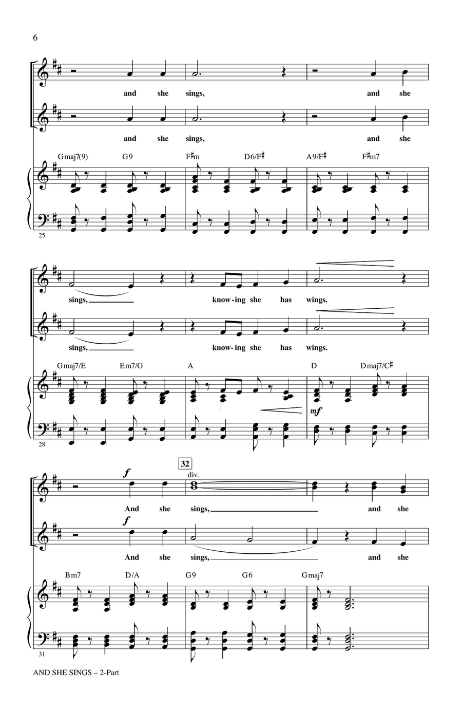 And She Sings And She Sings 2-Part scores gallery preview page 4