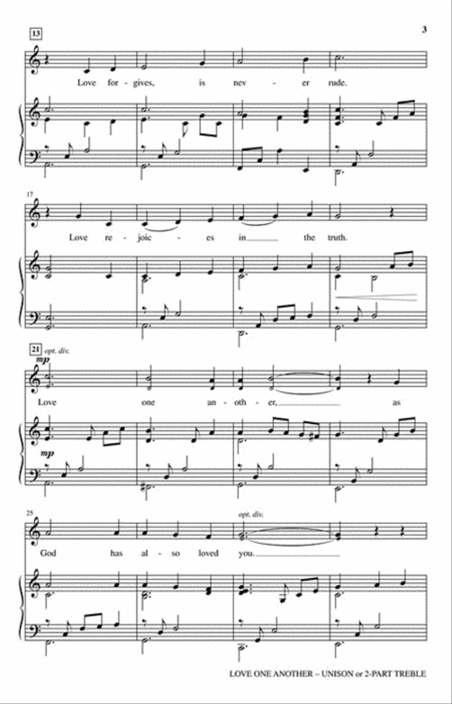 Love One Another Love One Another Unison Choir scores gallery preview page 3
