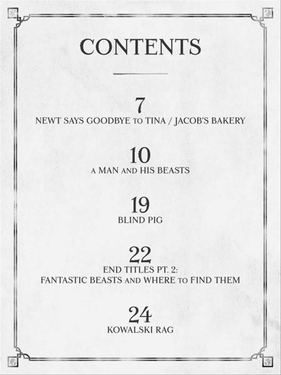 Selections from Fantastic Beasts and Where to Find Them Piano Solo scores gallery preview page 7