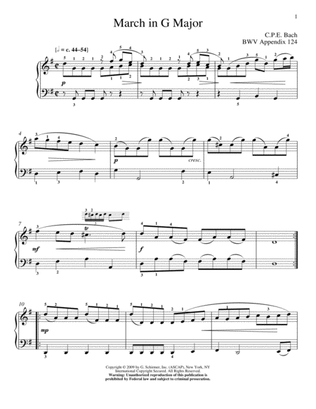 March In G Major, BWV App. 124