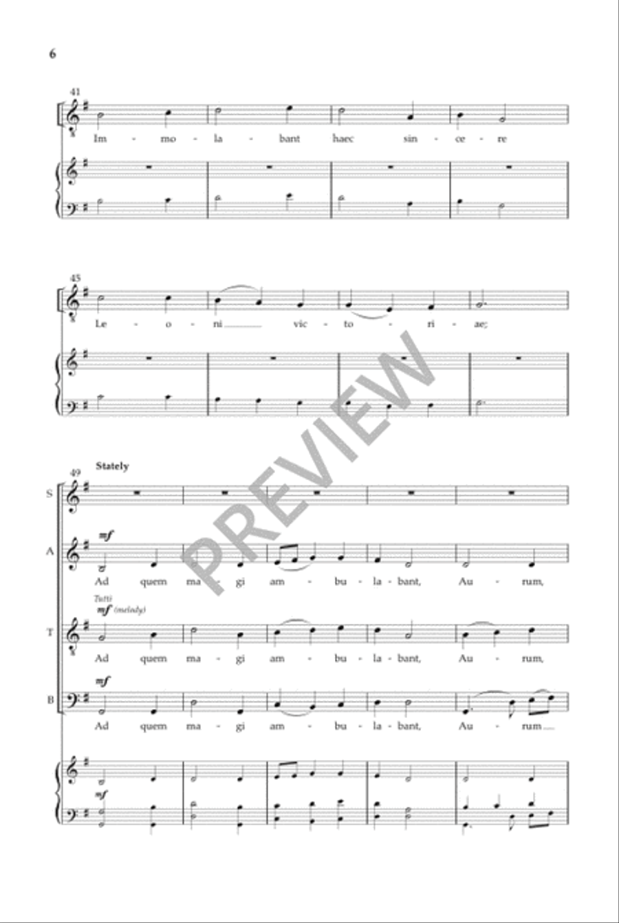 Quem pastores laudavere 4-Part scores gallery preview page 7