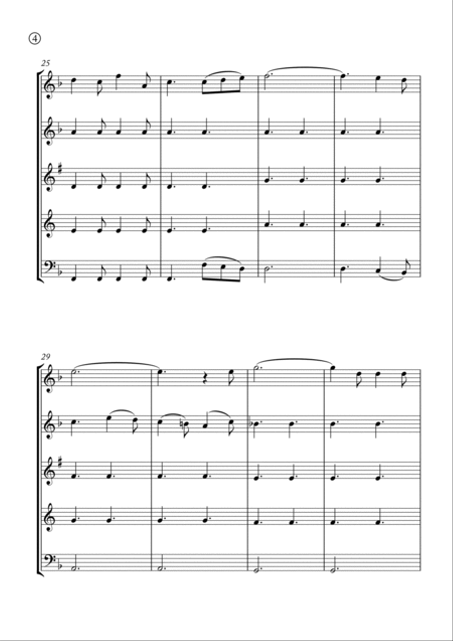 Oh Holy night Woodwind Quintet scores gallery preview page 4
