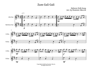 Zum Gali Gali- Alto Sax and Bari Sax Duet