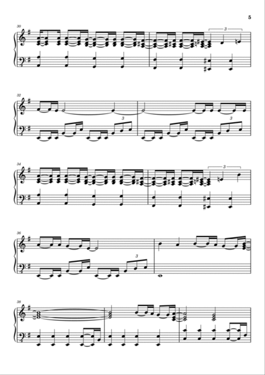 Leave Me Alone Piano Solo scores gallery preview page 5