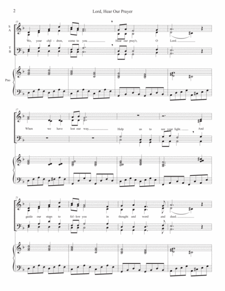 Lord, Hear Our Prayer (SATB) image number null