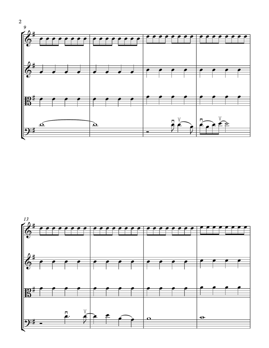 Dog Days Are Over String Quartet scores gallery preview page 2