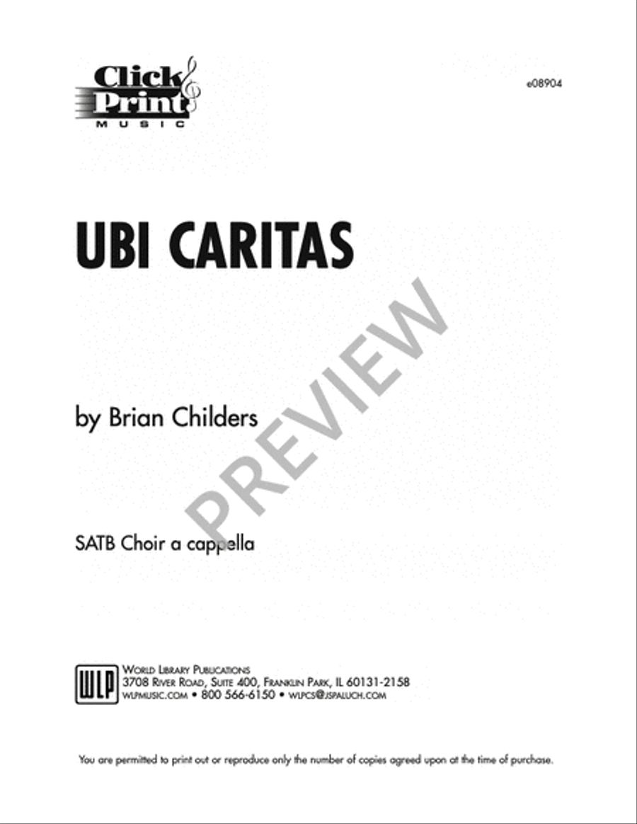 Ubi caritas 4-Part scores gallery preview page 3