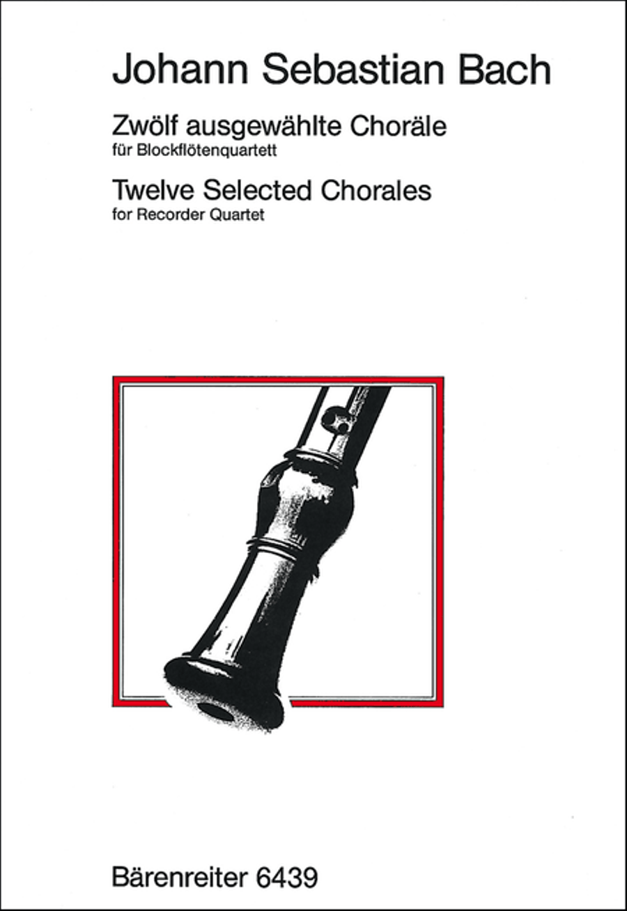 Zwolf ausgewahlte Chorale for Recorder Quartet Soprano Recorder scores gallery preview page 1