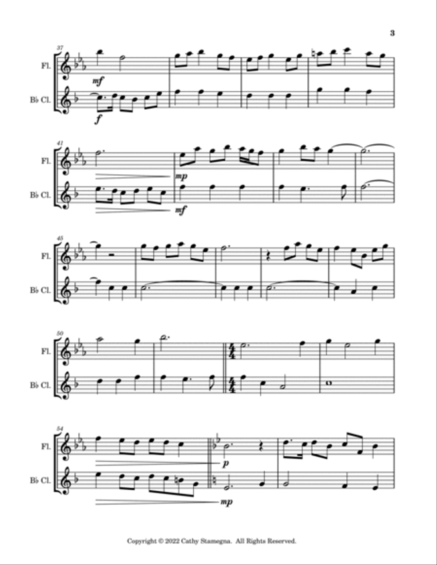 It Is Well With My Soul (Flute/Bb Clarinet Duet) Woodwind Duet scores gallery preview page 4