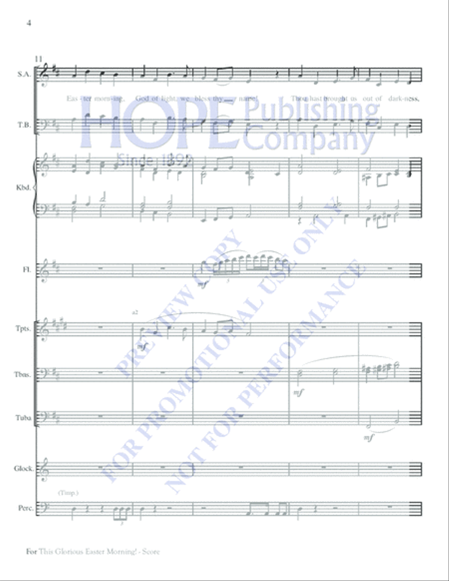 For This Glorious Easter Morning Choir scores gallery preview page 4