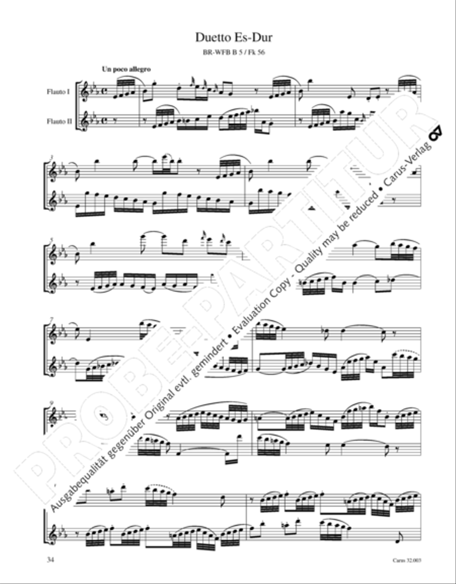 Gesamtausgabe Band 3 (Kammermusik: Duette, Solo- und Triosonaten) Score scores gallery preview page 55