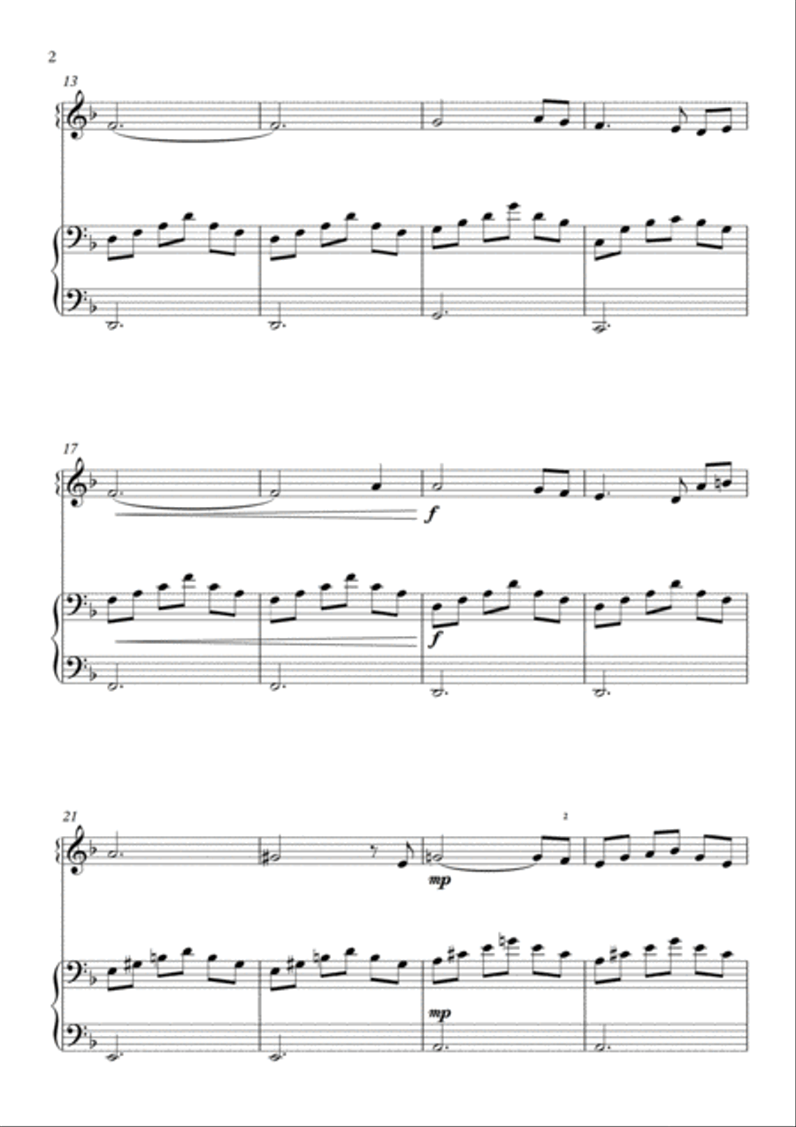 Ave Maria - Schubert for flute and piano F Major Flute Solo scores gallery preview page 3