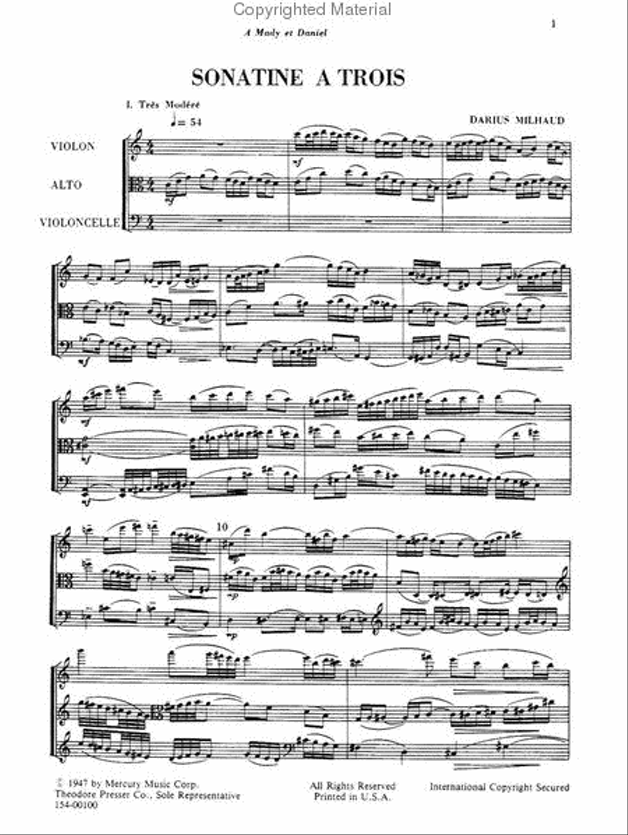 Sonatine A Trois String Trio scores gallery preview page 2