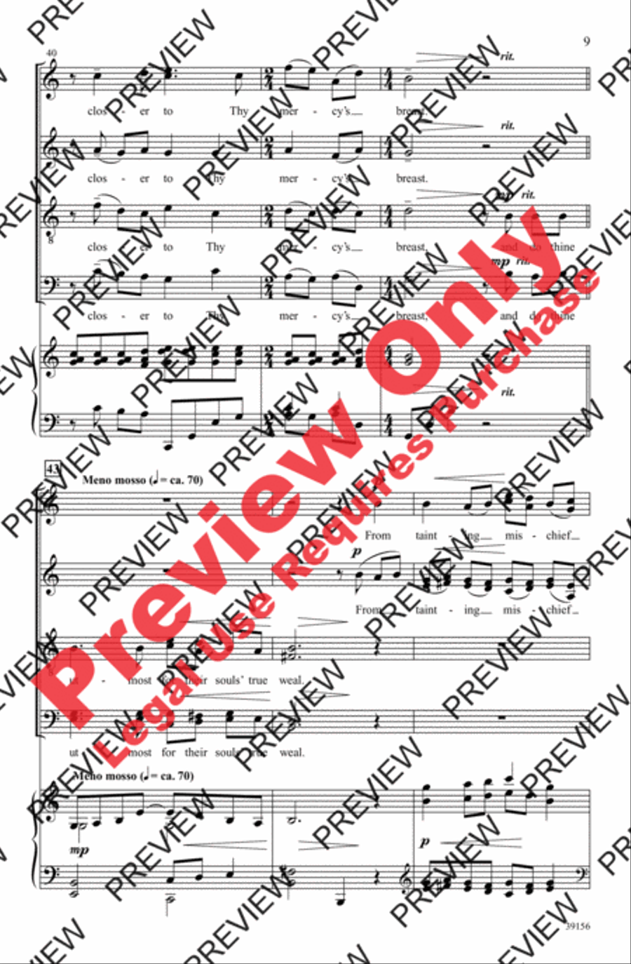 And Now, O Father And Now, O Father 4-Part scores gallery preview page 9