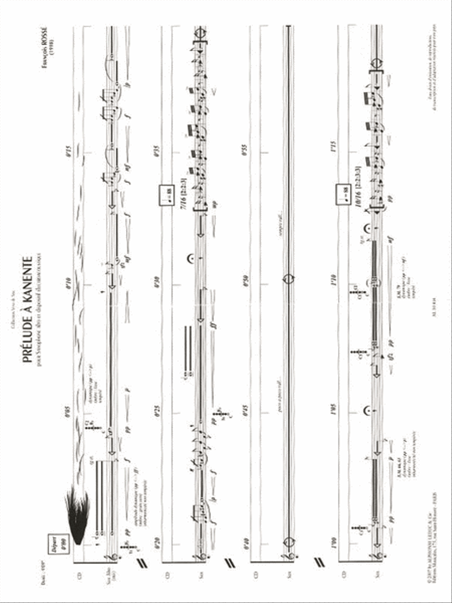 Rosse Francois Prelude A Kanente (georgel) Alto Saxophone Book/cd Al30405