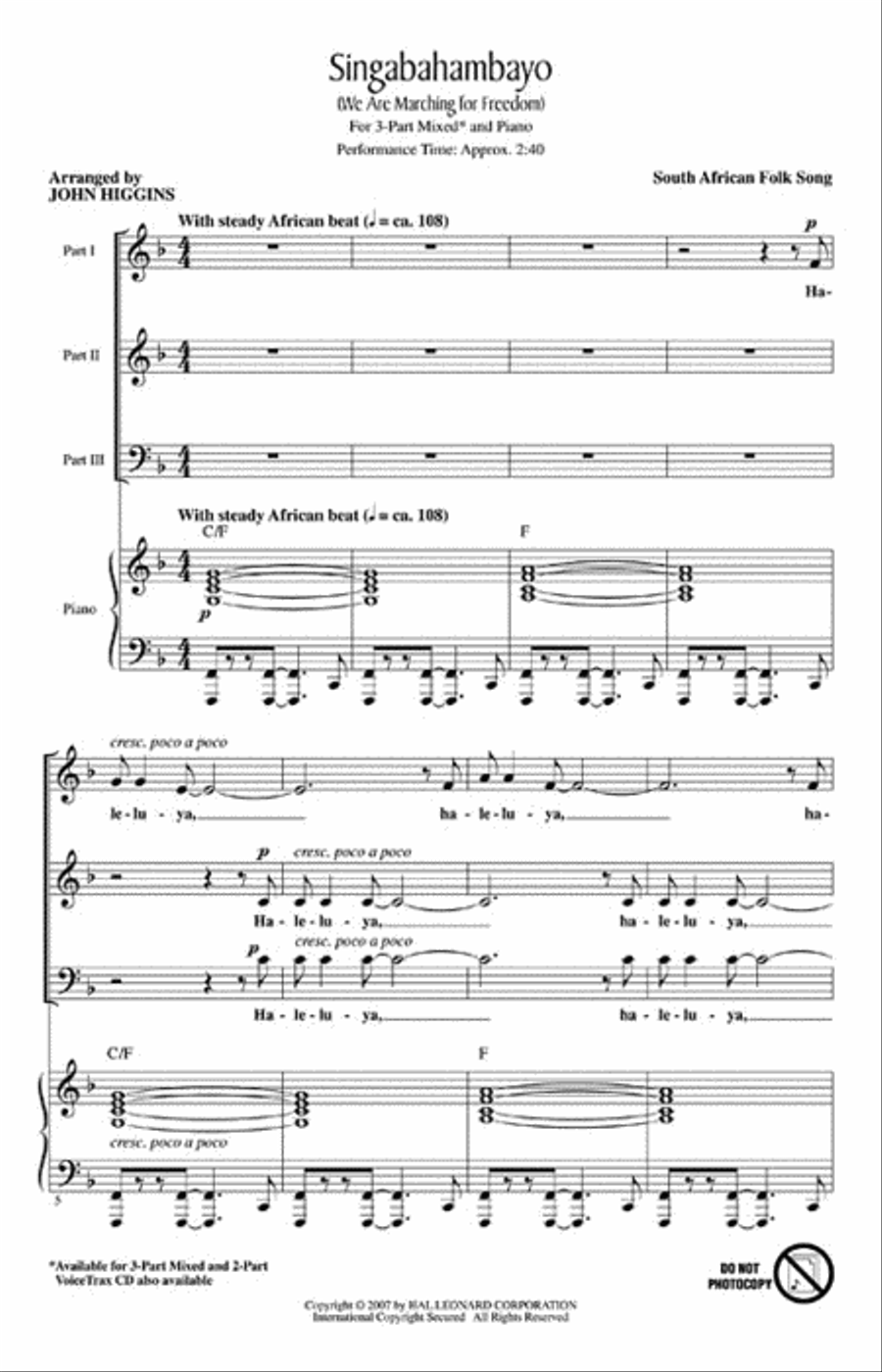 Singabahambayo 3-Part scores gallery preview page 2