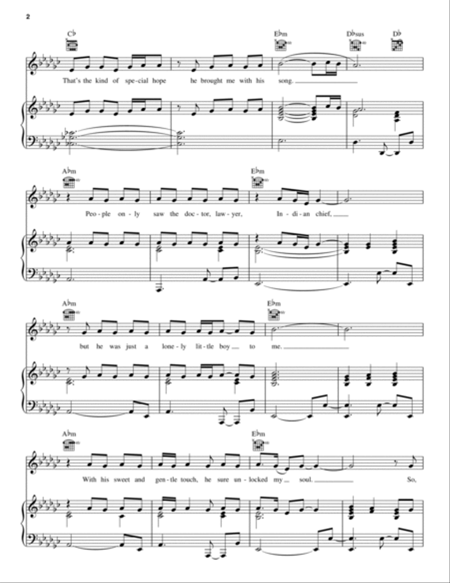 Fly, Fly Away (from Catch Me If You Can) Piano, Vocal, Guitar scores gallery preview page 2