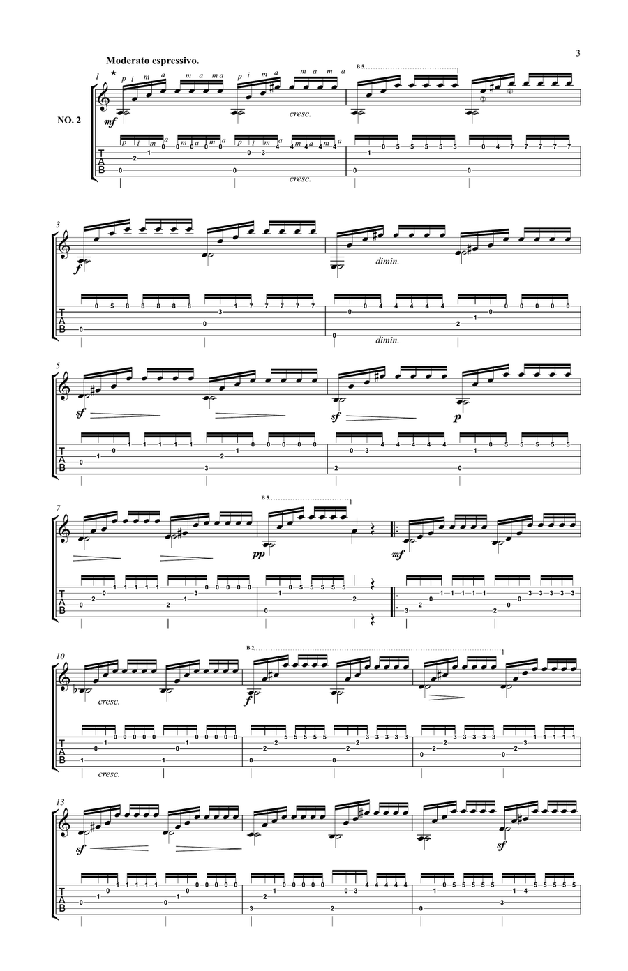 25 STUDIES FOR THE GUITAR, MATTEO CARCASSI OPUS 60 Acoustic Guitar scores gallery preview page 3