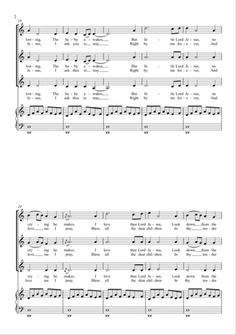 Away in a Manger - alternate tune for Easy SSA + piano SSA scores gallery preview page 2