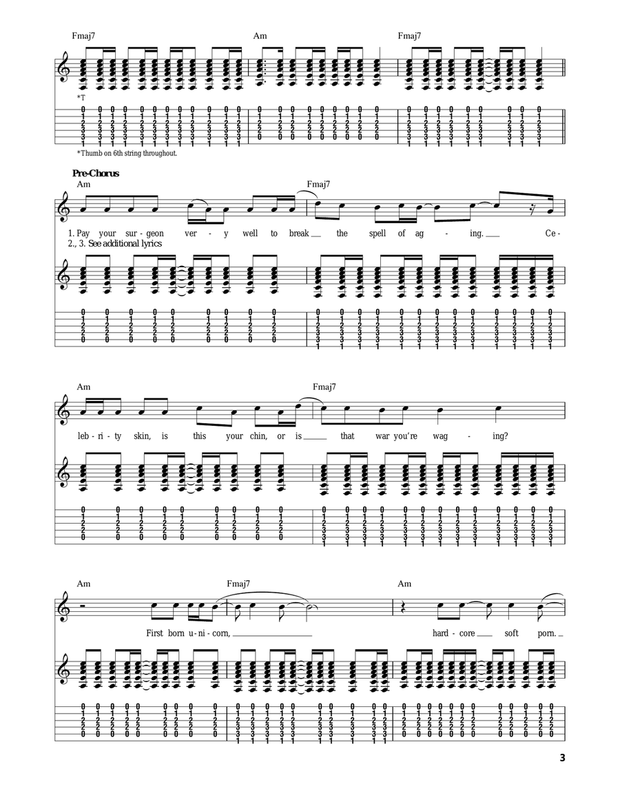 Californication Acoustic Guitar scores gallery preview page 3