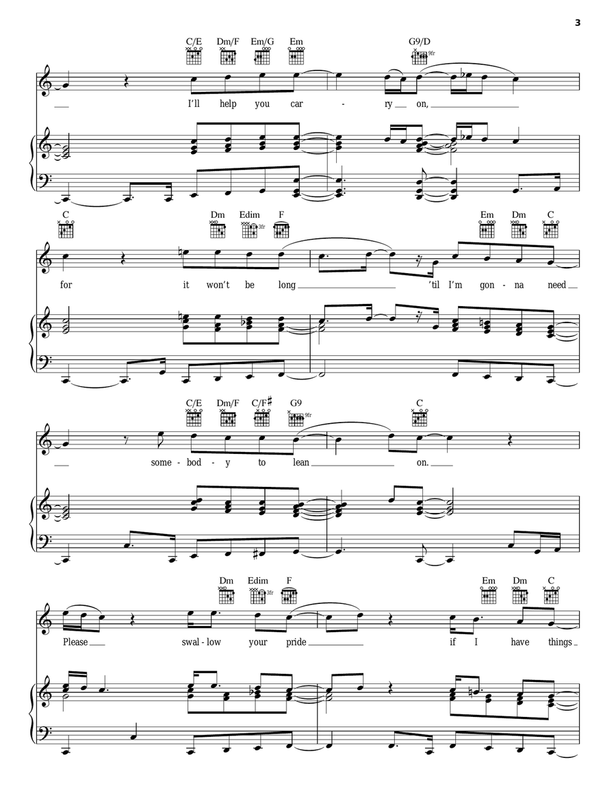 Lean On Me Lean On Me Acoustic Guitar scores gallery preview page 3