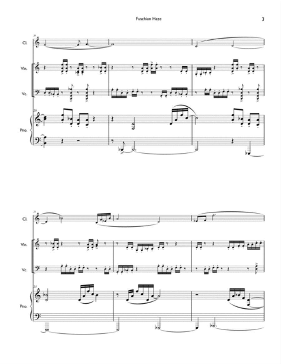 Fuschian Haze (score & parts) Small Ensemble scores gallery preview page 3