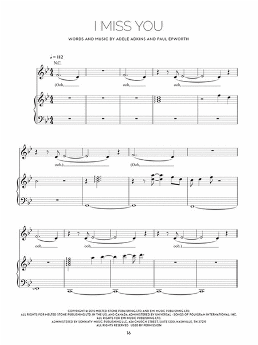 Adele – 25 Adele – 25 Piano, Vocal, Guitar scores gallery preview page 5