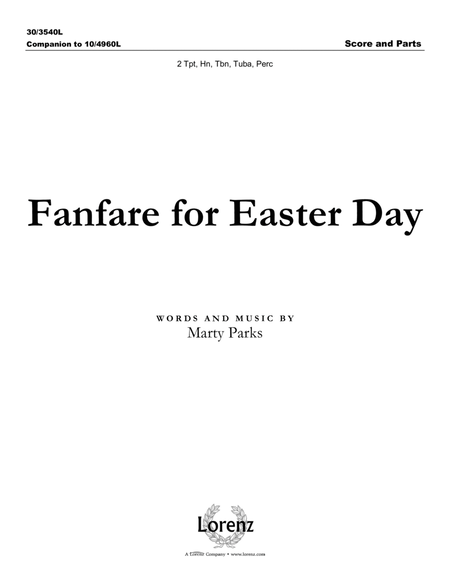Fanfare for Easter Day - Brass Quintet and Percussion Score and Parts - Digital