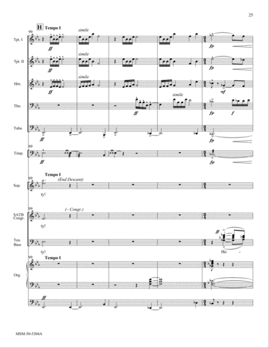 Holy, Holy, Holy (Brass Version Score) Choir scores gallery preview page 12