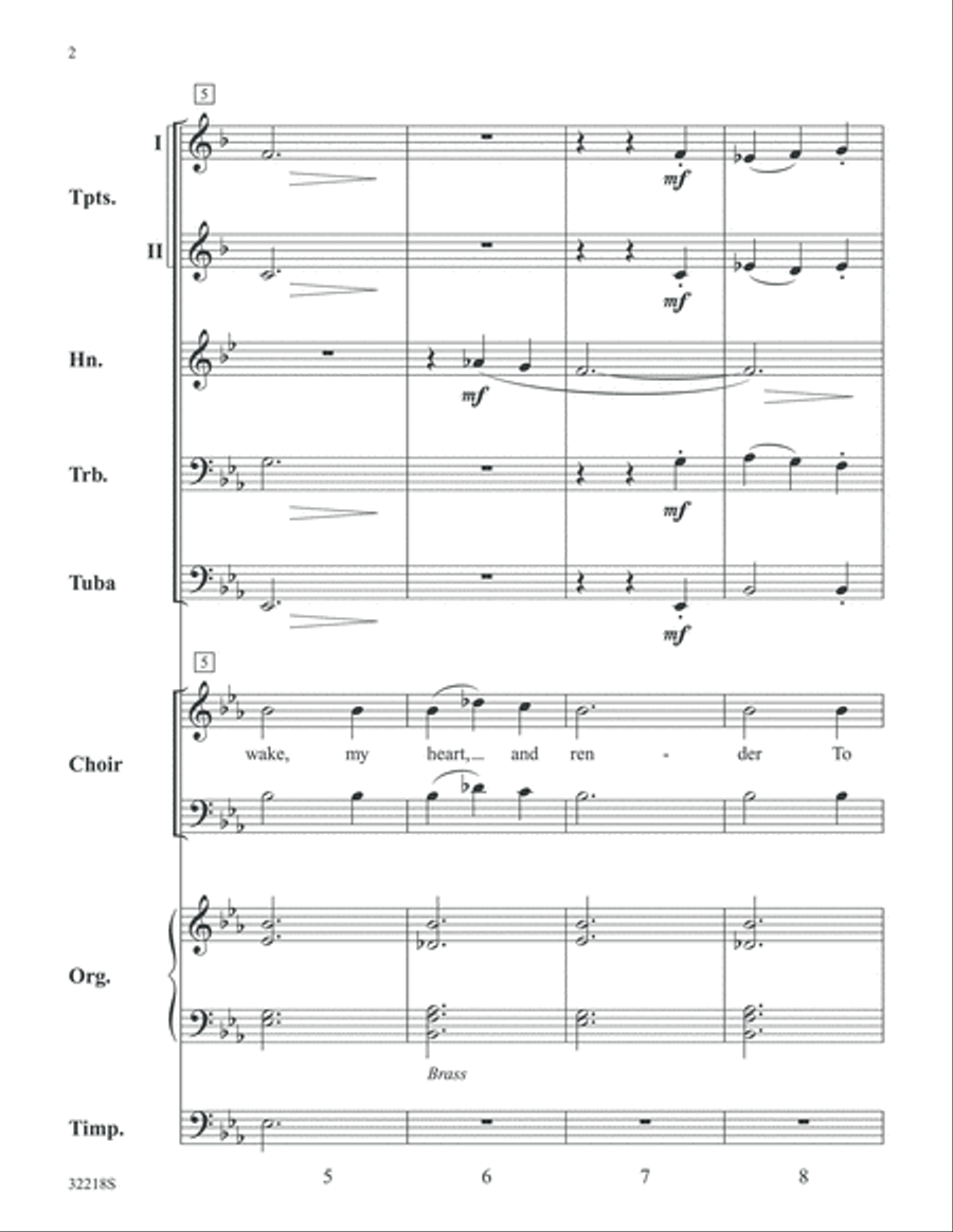 Awake, My Heart Choir scores gallery preview page 3