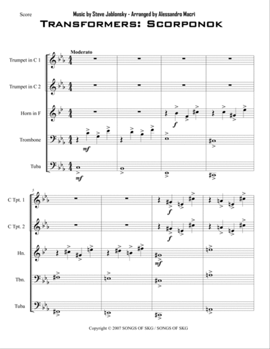 Scorponok Brass Ensemble scores gallery preview page 2